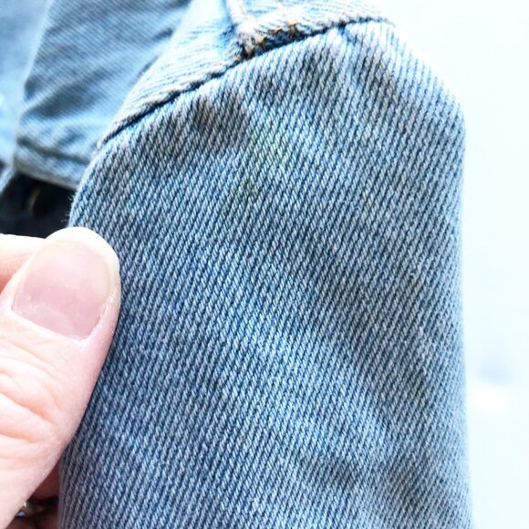 NEWPORT NEWS Vintage Embroidered Floral Denim Jean Jacket Womens 8 - Picture 7 of 11